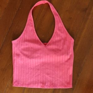 Pink Hollister halter top